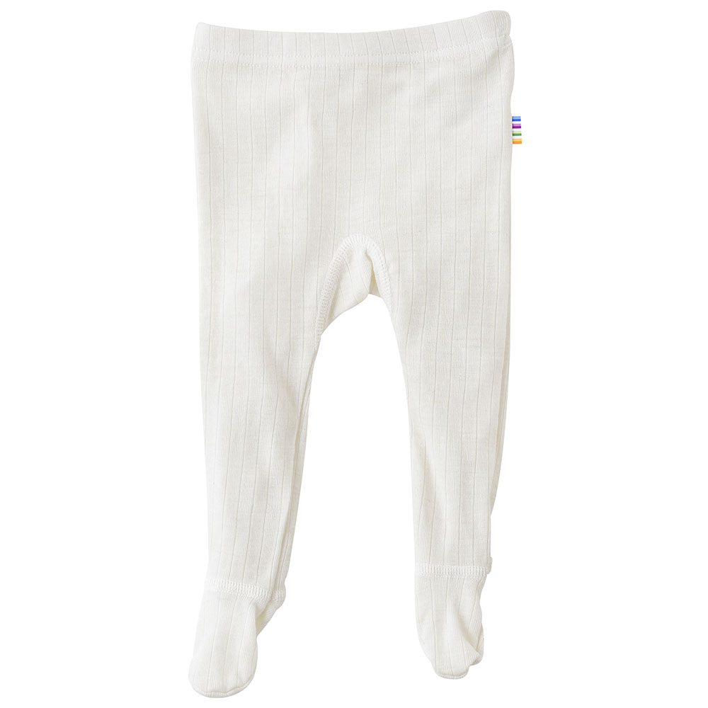 Joha Baby Unisex Leggings mit Fuß aus reiner Merinowolle natur
