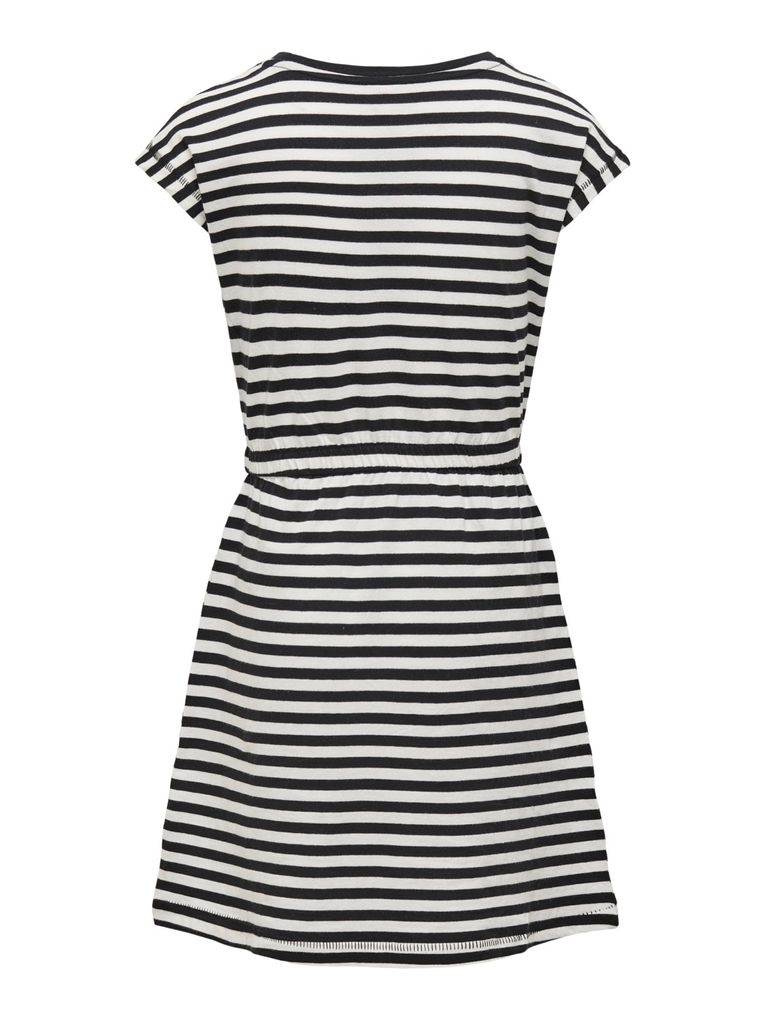 Teenager Jerseykleid schwarz-weiß gestreift back