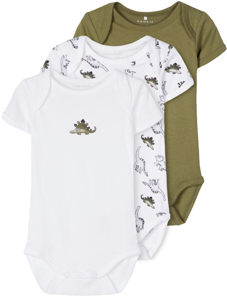 Name it Baby Jungen Body kurzarm 3er Pack NBMBODY DINO
