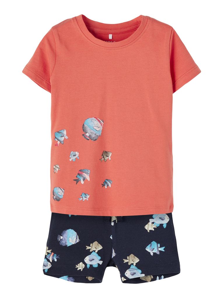 GRATIS MIT GUTSCHEIN Name it Baby Jungen Sommerset T-Shirt, Shorts, Mütze NBMFASOLLE
