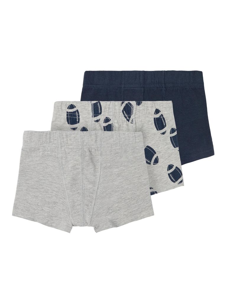 Name it Jungen Boxershorts 3er Pack NMMTIGHTS 3P GREY MEL RUGBY