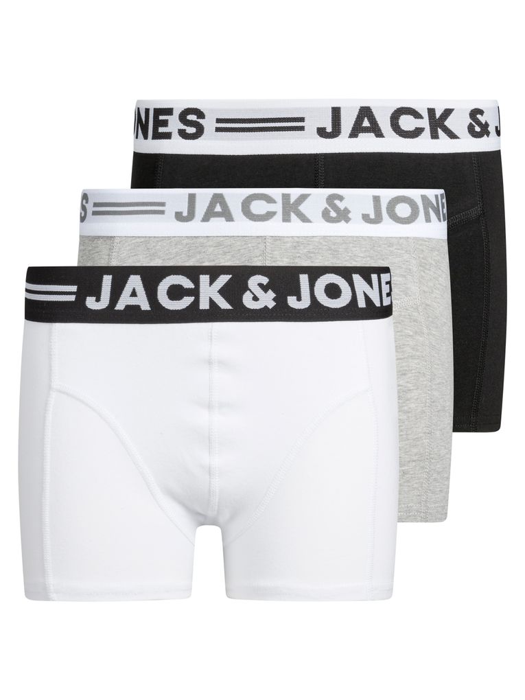 Jack & Jones Jungen Boxershorts 3er Pack Unterhosen SENSE TRUNKS 3-PACK JR
