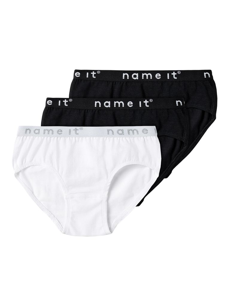 Name it Mädchen Slip 3er Pack NKFBRIEFS 3P BLACK