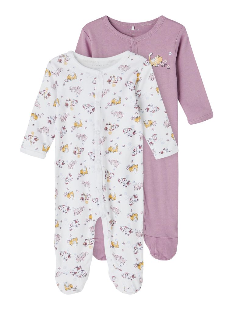 Name it Baby Mädchen Schlafanzug 2er Pack W/F VALERIAN CAT