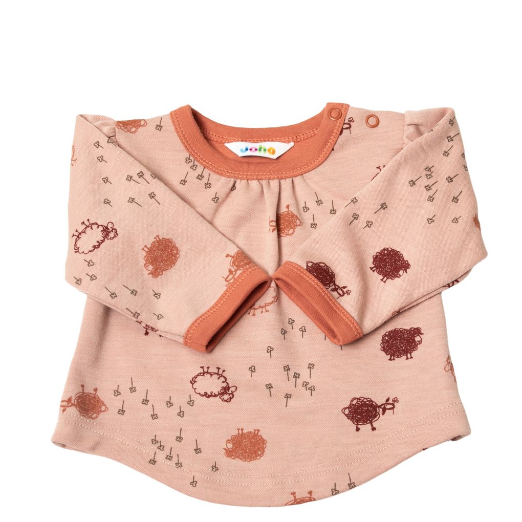 Joha Baby Kinder Mädchen Langarmshirt Merino-Wolle/Bio-Baumwolle