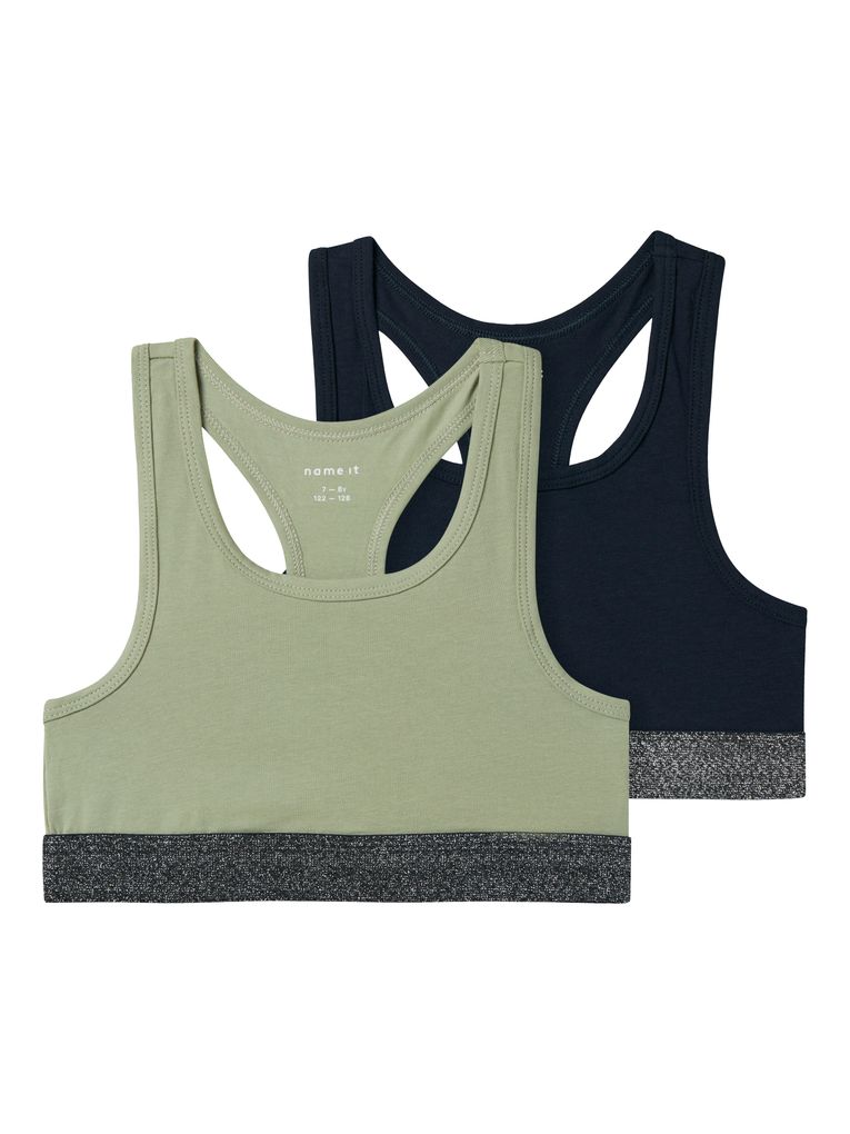 Name it Mädchen Bustier 2er Pack Sport BH NKFSHORT TOP 2P