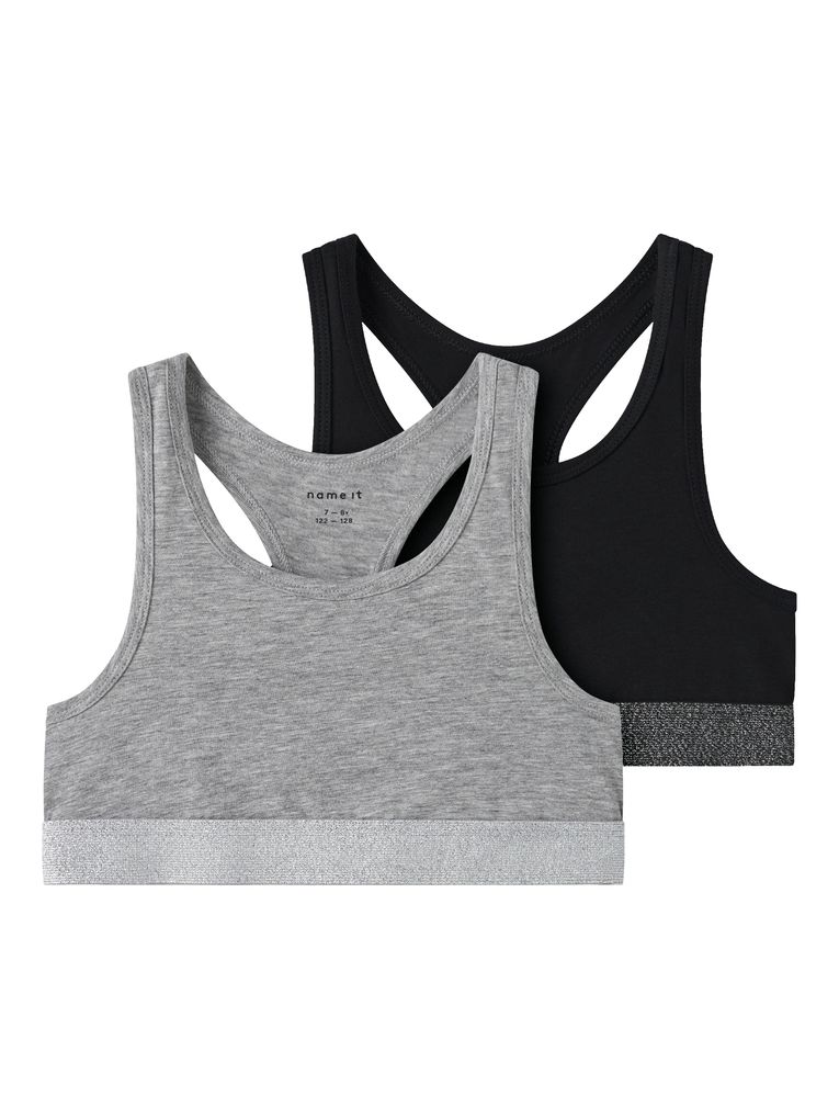 Name it Mädchen Bustier 2er Pack Sport BH NKFSHORT TOP 2P