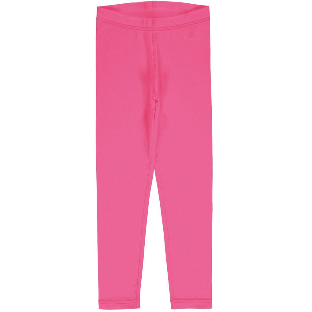 Maxomorra Mädchen Sweat-Leggings unifarben azalea