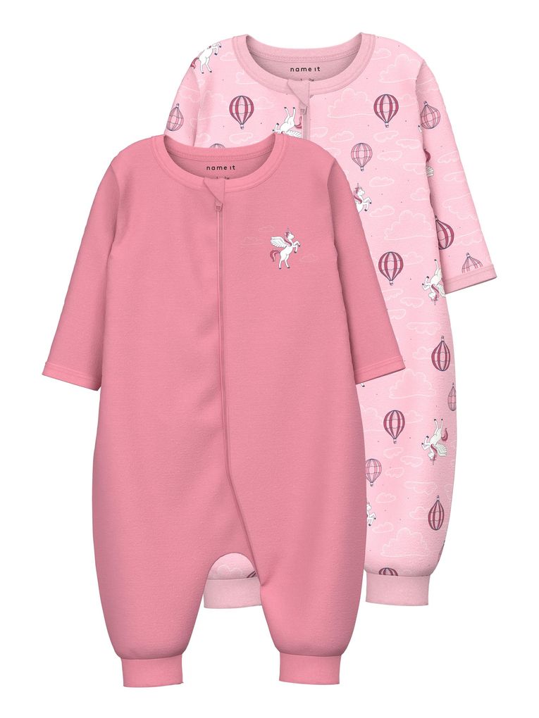 Name it Baby Mädchen Schlafanzug 2er Pack ZIP UNICORN