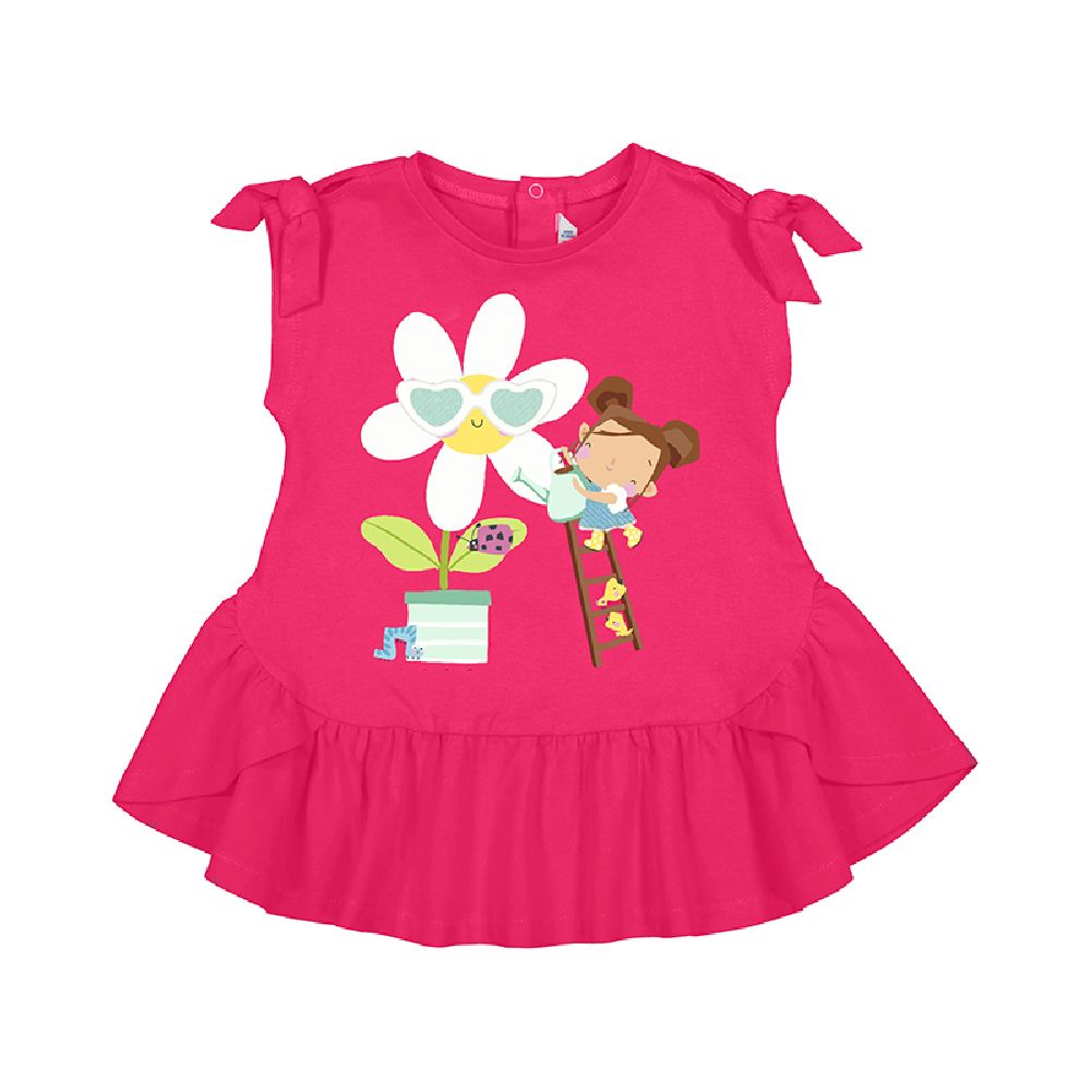 Mayoral Baby Mädchen Sommer-Kleid mit Blumenapplikation