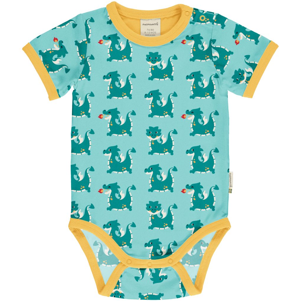 Maxomorra Baby Jungen Body kurzarm Tales Dragon