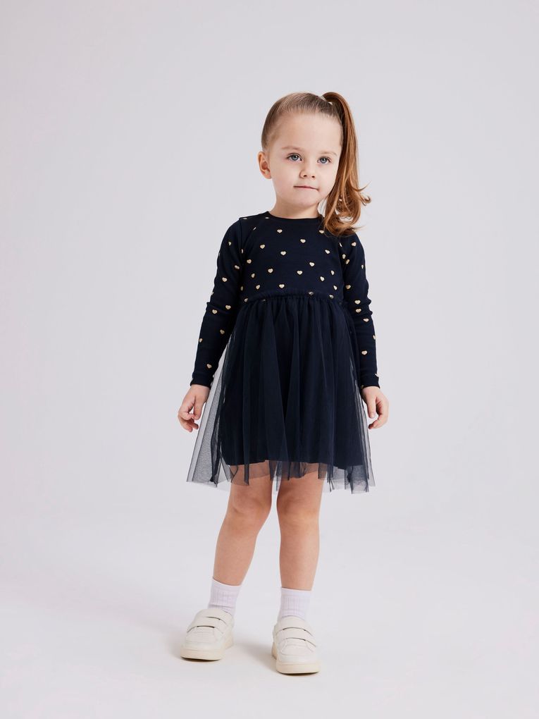 Name it Mädchen Jerseykleid Tüllrock NMFNADJA LS DRESS