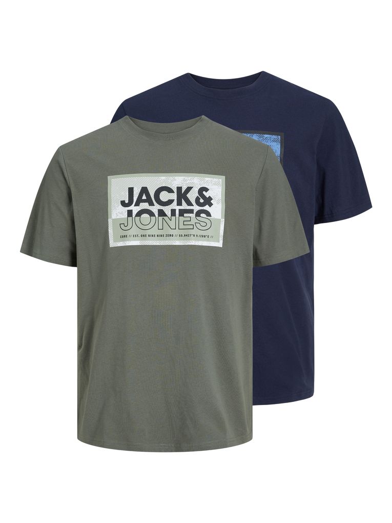 Jack & Jones Jungen 2er Pack T-Shirt kurzarm JCOLOGAN TEE MINI
