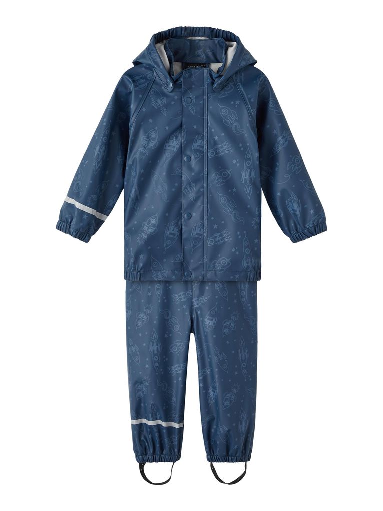 Name it Jungen Regenanzug 2-teilig NMMDRY RAIN SET SPACE FO