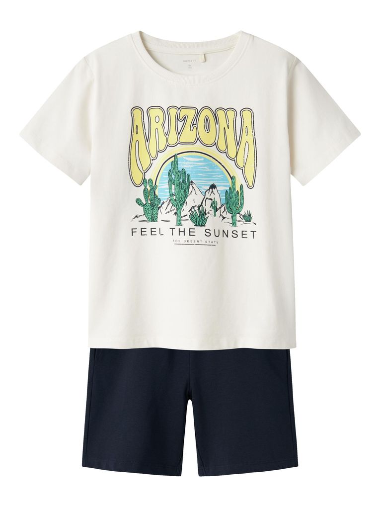 Name it Jungen Set T-Shirt & Sweatshorts NKMJUNIK SHORTS SET