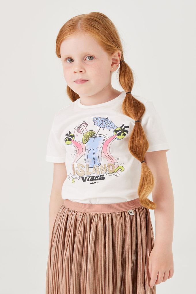 Garcia Mädchen T- Shirt mit Sommerprint