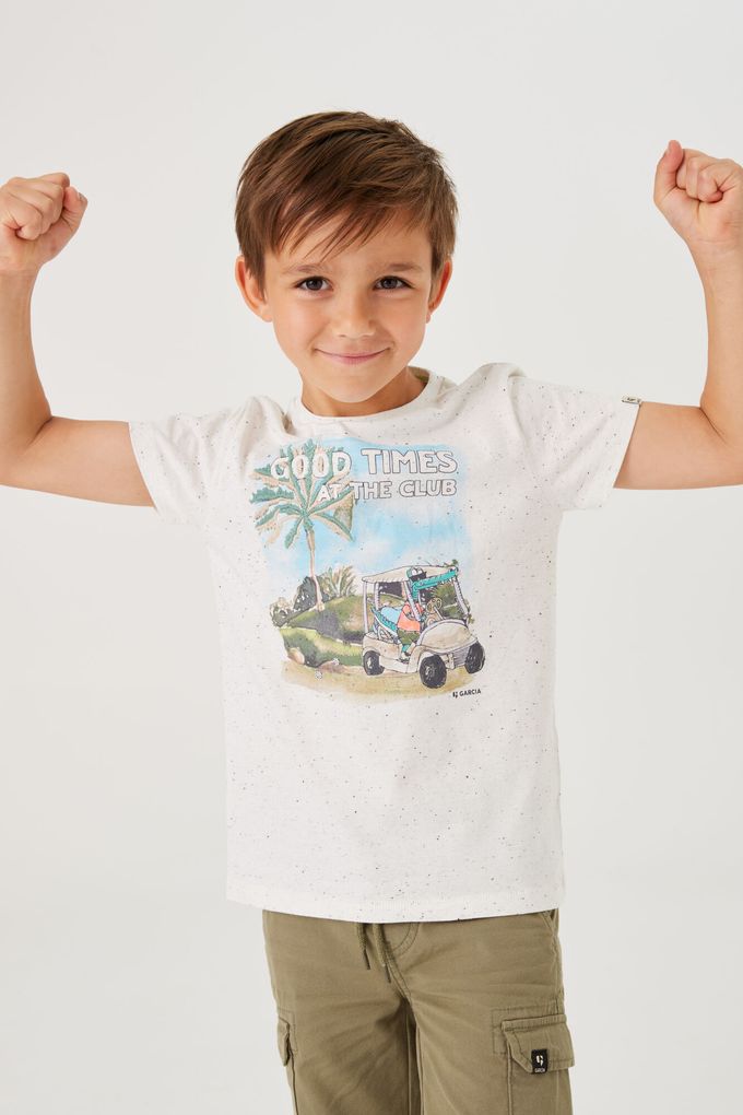 Garcia Jungen T-Shirt mit Print Baumwollmix