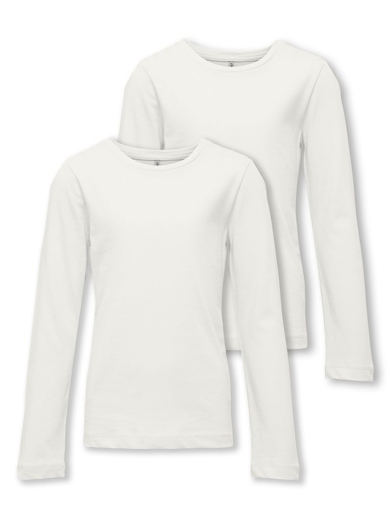 Kids Only Mädchen 2er Pack Langarmshirts KOGNEW ONLY L/S TEE