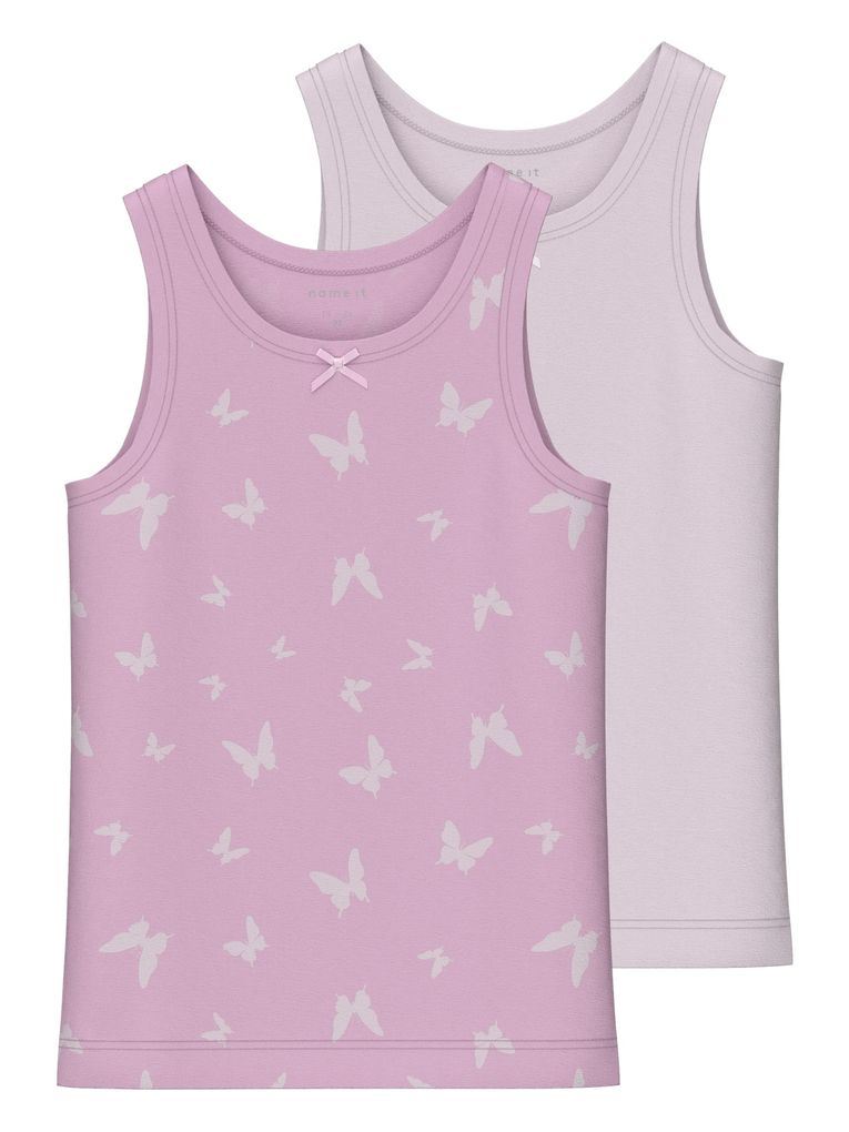 Name it Mädchen Unterhemden 2er Pack NMFTANK TOP BUTTERFLY