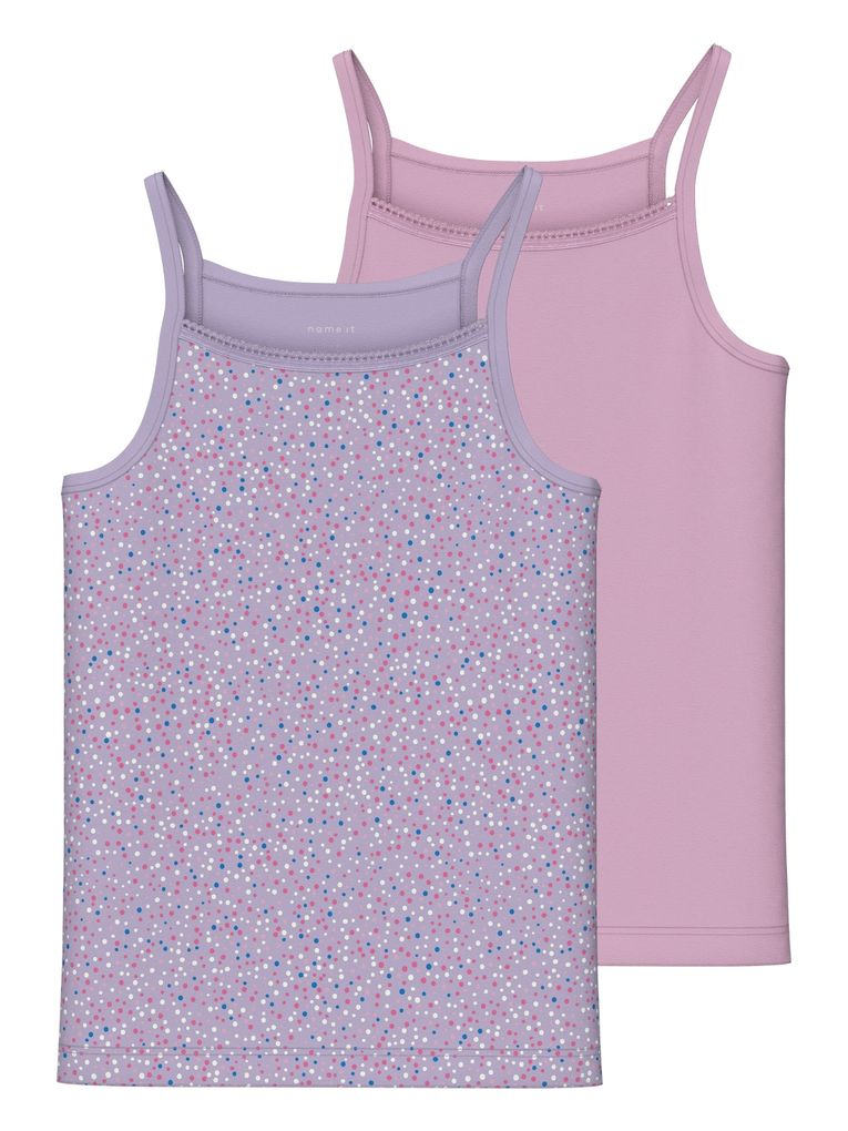 Name it Mädchen Unterhemden 2er Pack NKFSTRAP TOP 2P PASTEL