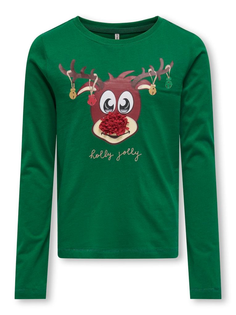 Kids Only Mädchen Langarmshirt KOGXMAS CHRISTMAS L/S TOP JRS