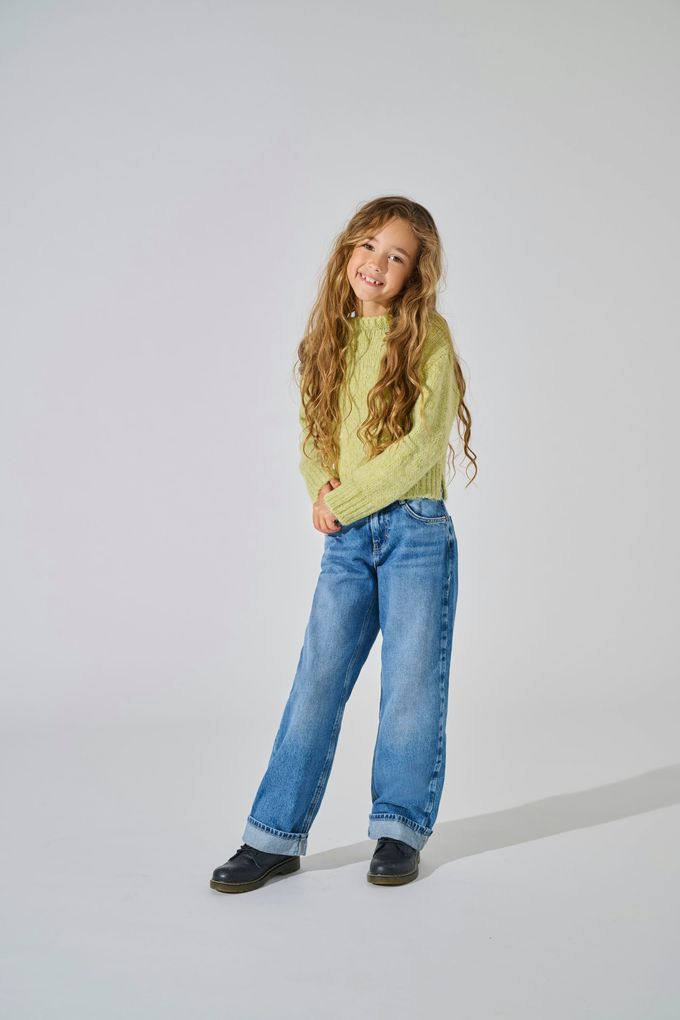 Kids Only Mädchen Pullover KOGMARIE LS O-NECK SHORT KNT