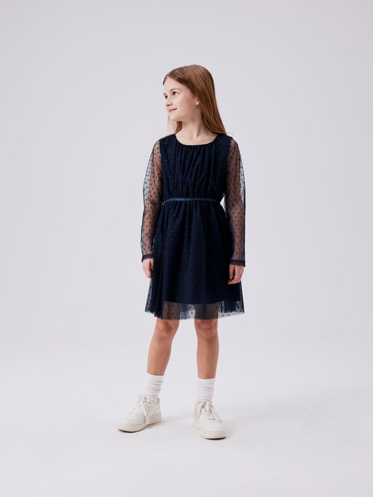 Name it Mädchen Tüllkleid langarm NKFVABOS LS DRESS