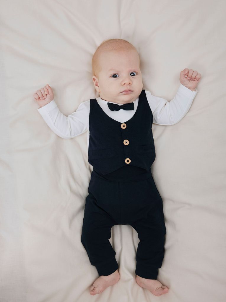 Name it Baby Jungen Taufanzug Body & Hose NBMADAM LS BODY SET