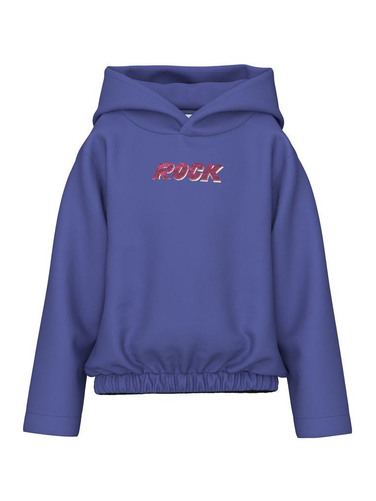 Name it Mädchen Hoodie NKFOLANJA LS SHORT LOOSE SWE WH BRU
