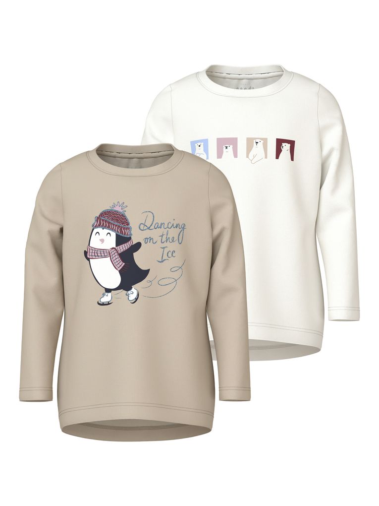 Name it Mädchen Langarmshirt 2er Pack NMFVIX 2P LS TOP