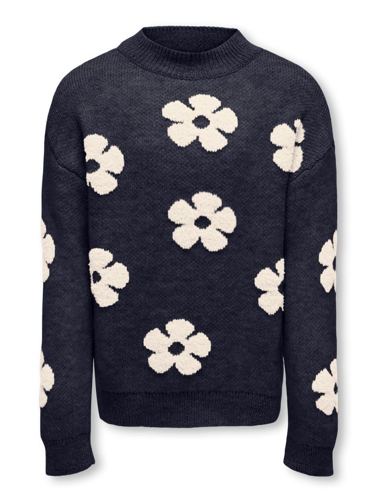 Kids Only Mädchen Pullover KOGNAJA L/S FLOWER PULLOVER KNT