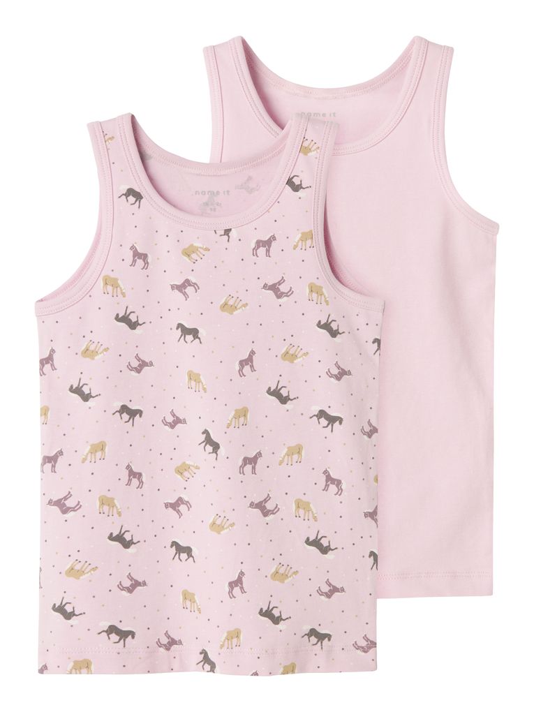 Name it Mädchen Unterhemden 2er Pack NMFTANK TOP CORSAGE HORSE