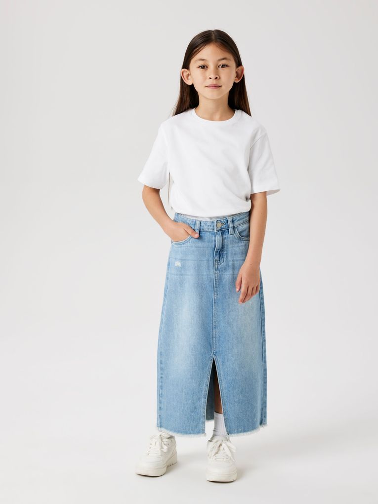 Name It Mädchen Jeansrock lang NKFKAT DNM LONG SKIRT 3724-BE