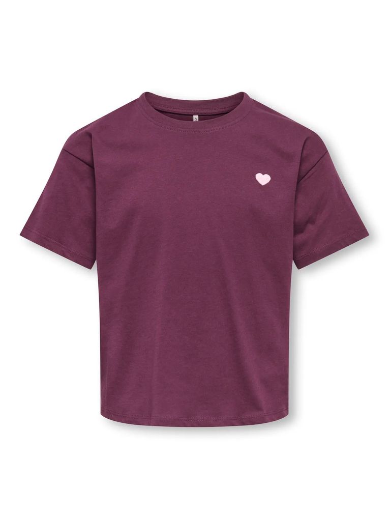 Kids Only Mädchen T-Shirt KOGMAIKEN LIFE CROPHEART TOP JRS