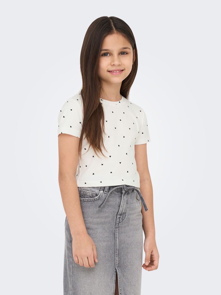 Kids Only Mädchen T-Shirt KOGBELLA LIFE AOP S/S TOP JRS