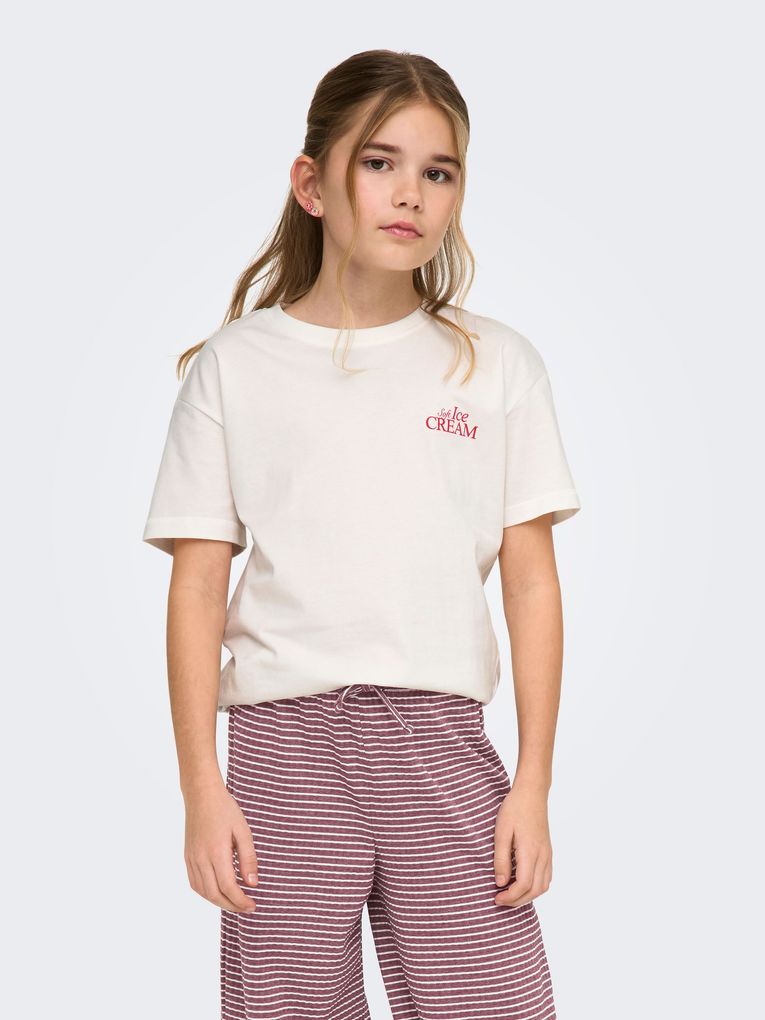 Kids Only Mädchen T-Shirt KOGHELEN LIFE S/S LOOSE TEE JRS