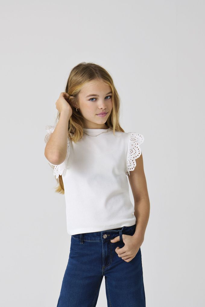 Kids Only Mädchen Rüschentop KOGDREA S/S TOP JRS