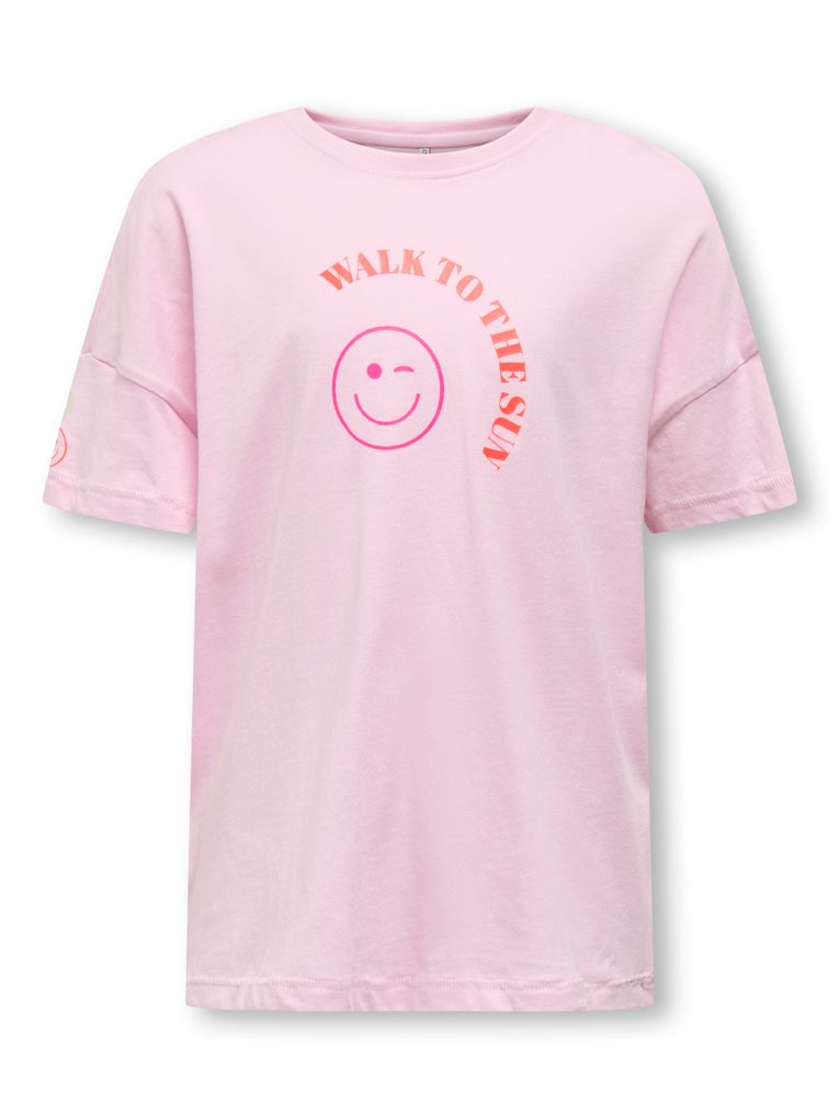 Kids Only Mädchen T-Shirt KOGLIA LIFE S/S OVZ PRINTED TEE JRS