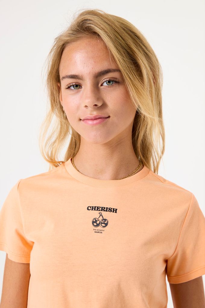 Garcia Mädchen T- Shirt mit  'Cherish'-Print