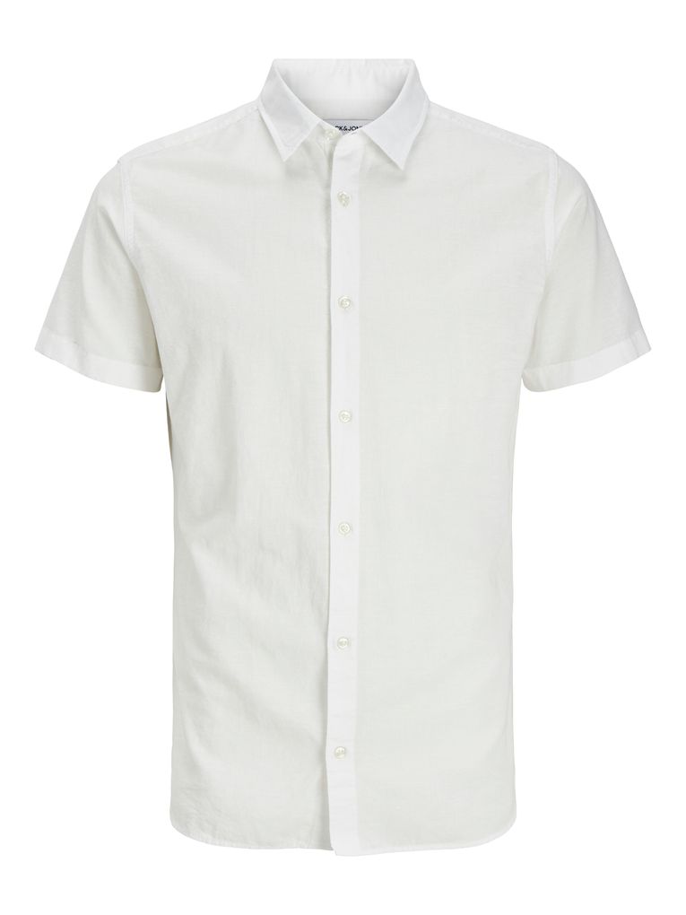 Jack & Jones Jungen Kurzarmhemd JJBREEZE LINEN BLEND SHIRT JNR