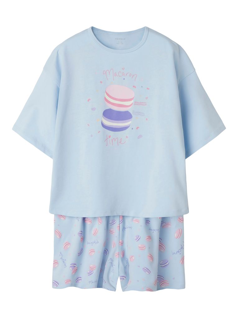 Name it Mädchen Schlafanzug kurz Shorty NKFNIGHTSET MACARON