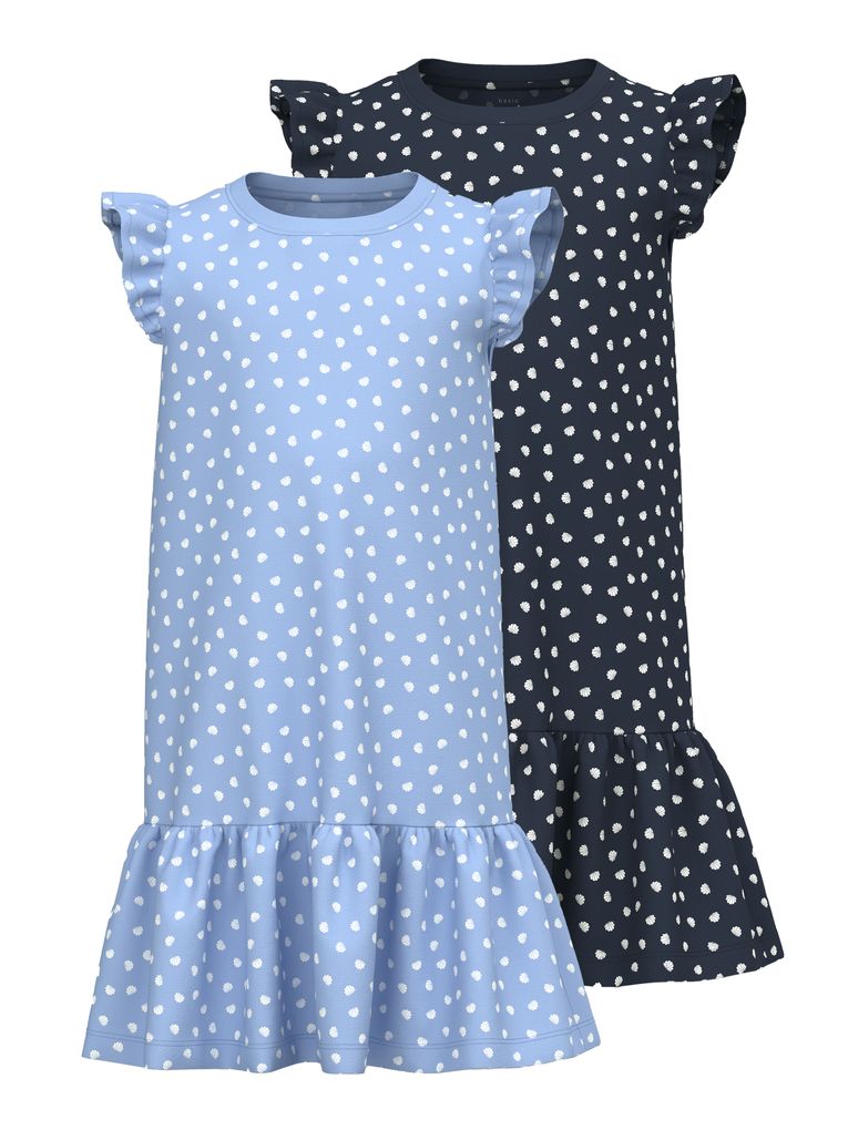 Name it Mädchen Sommerkleider 2er Pack NKFVIDA 2P CAPSL DRESS