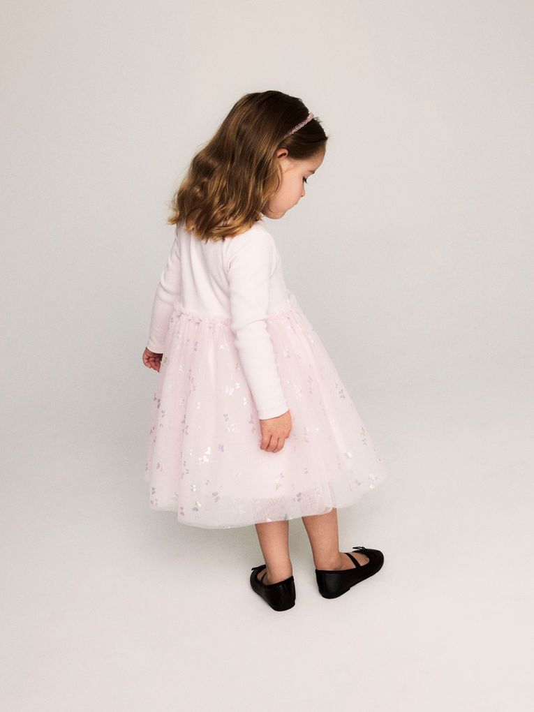 Name it Mädchen Tüllkleid NMFDUBUTTERFLY LS DRESS