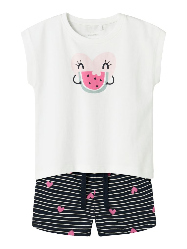 Name it Mädchen Sommerset T-Shirt & Shorts NMFVIGEA CAPSL SET