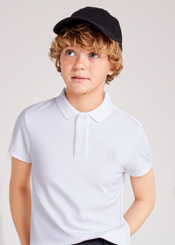 Mayoral Jungen Poloshirt kurzarm weiß