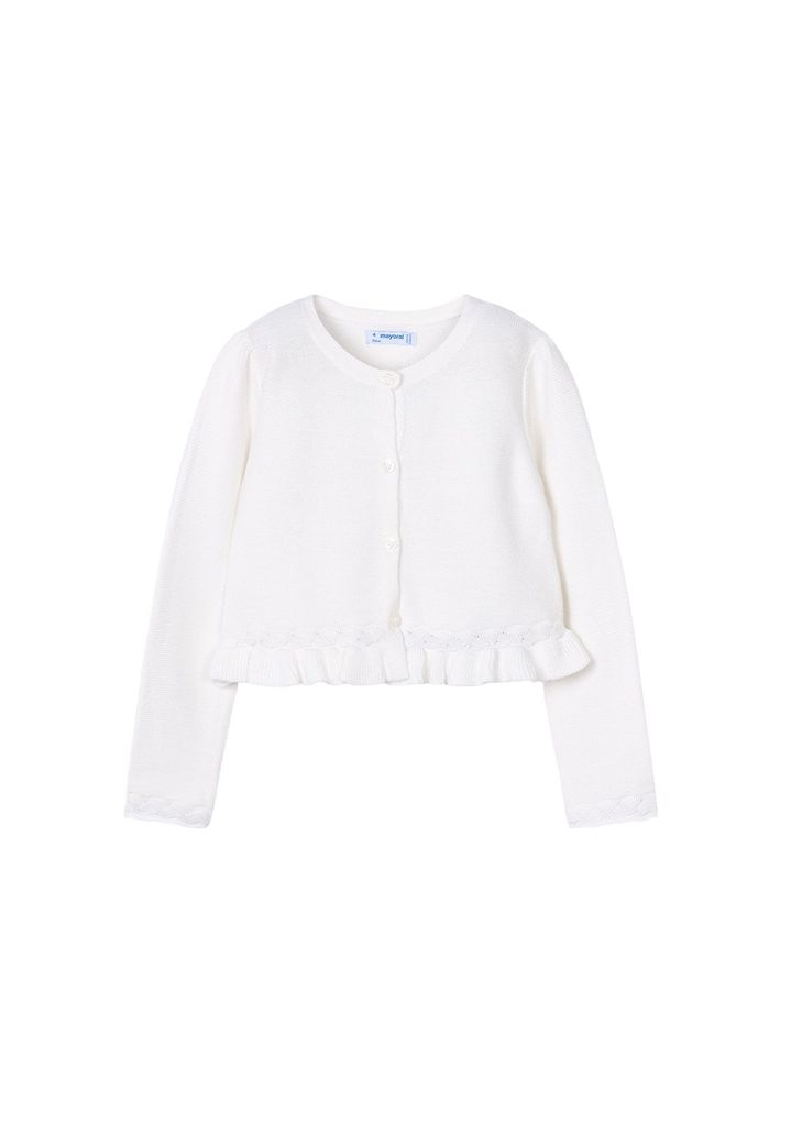 Mayoral Mädchen Strickjacke weiß
