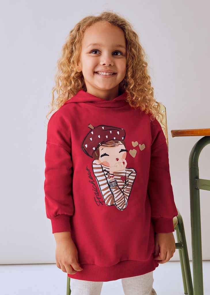 Mayoral Mädchen Sweatkleid mit Kapuze