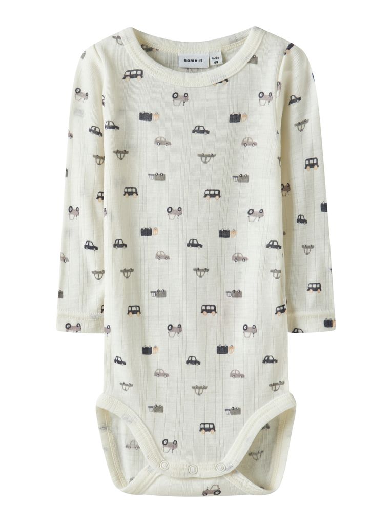 Name it Baby Jungen Woll-Body langarm NBMWANG WOOL NEEDLE LS