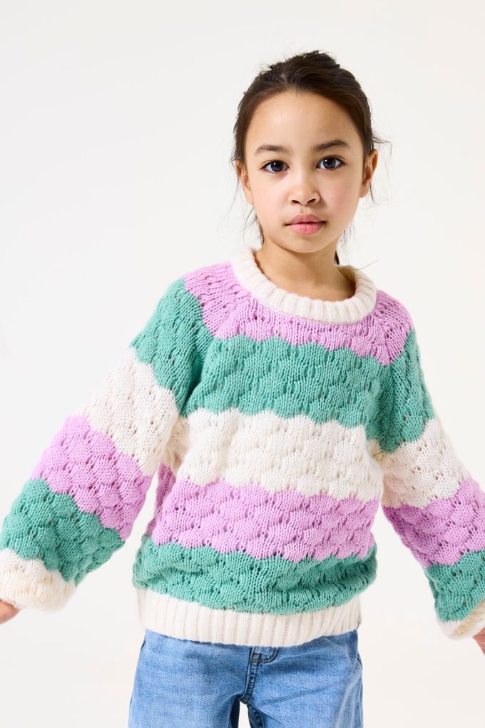 Garcia Mädchen Pullover Blockstreifen
