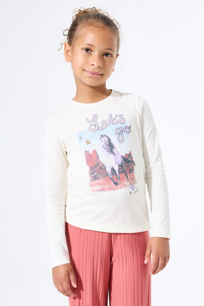 Garcia Mädchen Langarmshirt Frontprint